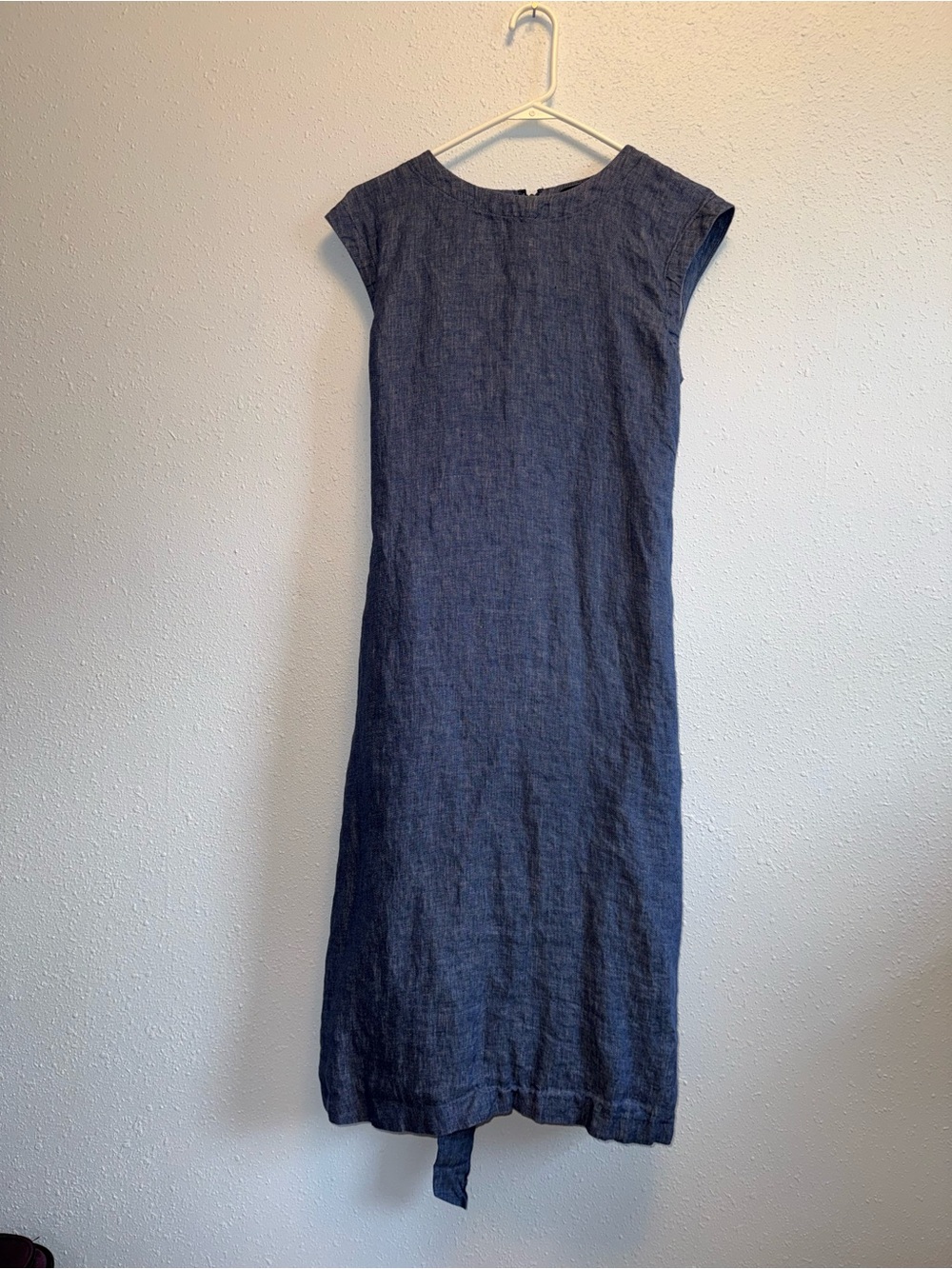Brooks Brothers Navy Linen Midi Dress